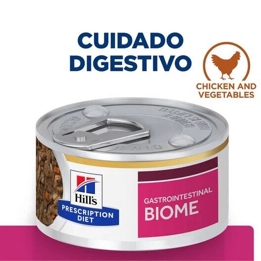 82 g Hill's Prescription Diet Gastrointestinal Biome Guisado de Frango lata para gatos, , large Imagem n&uacute;mero 1