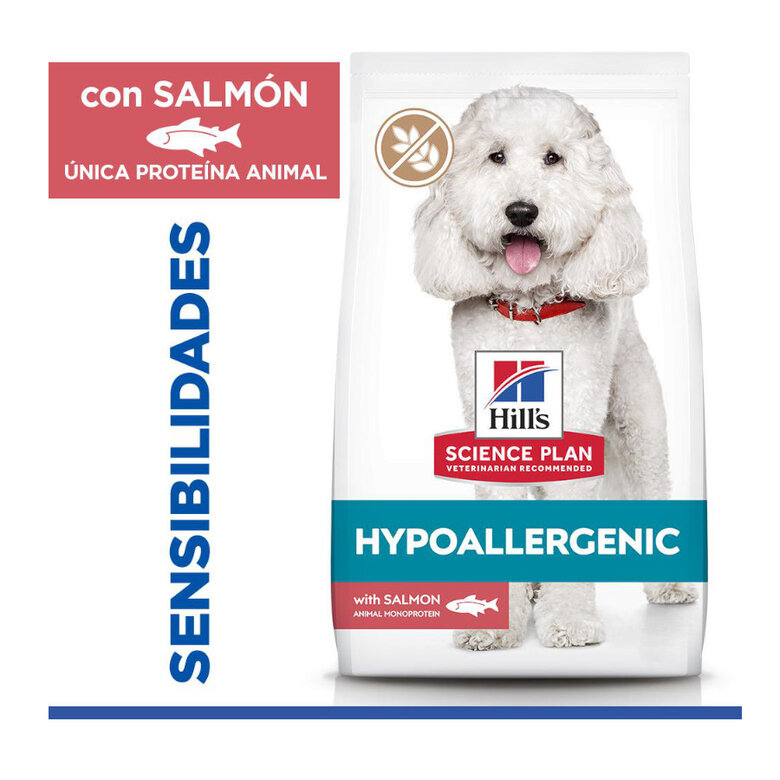 Hill's Science Plan Adult Medium Hypoallergenic Salmão ração para cães,  Imagem número 2 Hill's Science Plan Adult Medium Hypoallergenic Salmão ração para cães, , large Imagem número 2