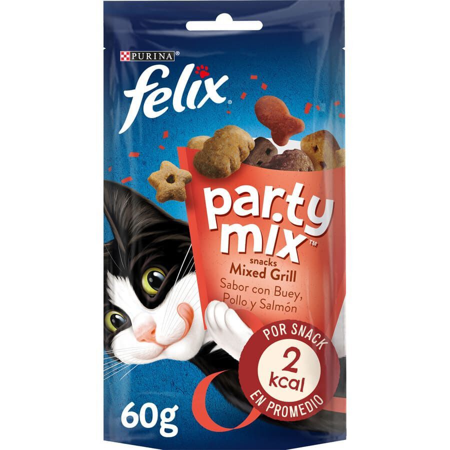 60 g Felix Biscoitos Party Mix Grill para gatos, , large Imagem n&uacute;mero 1