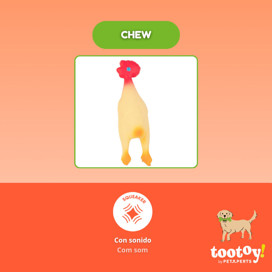 Tootoy! Chew Brinquedo galinha de quinta para c&atilde;es, , large Imagem n&uacute;mero 4
