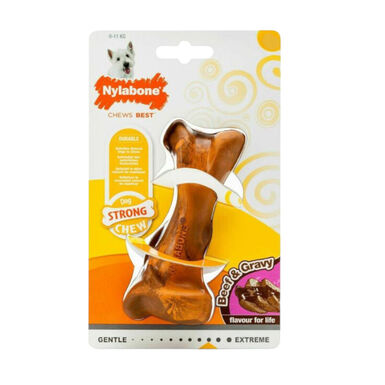Nylabone Beef&Gravy Osso Mordedor de Goma para cães