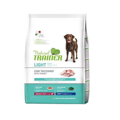 Natural Trainer Adult Light in Fat Medium&Maxi Peru ração para cães