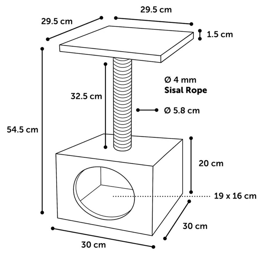 Flamingo Smaragd arranhador para gatos bege com gateira, , large Imagem n&uacute;mero 2