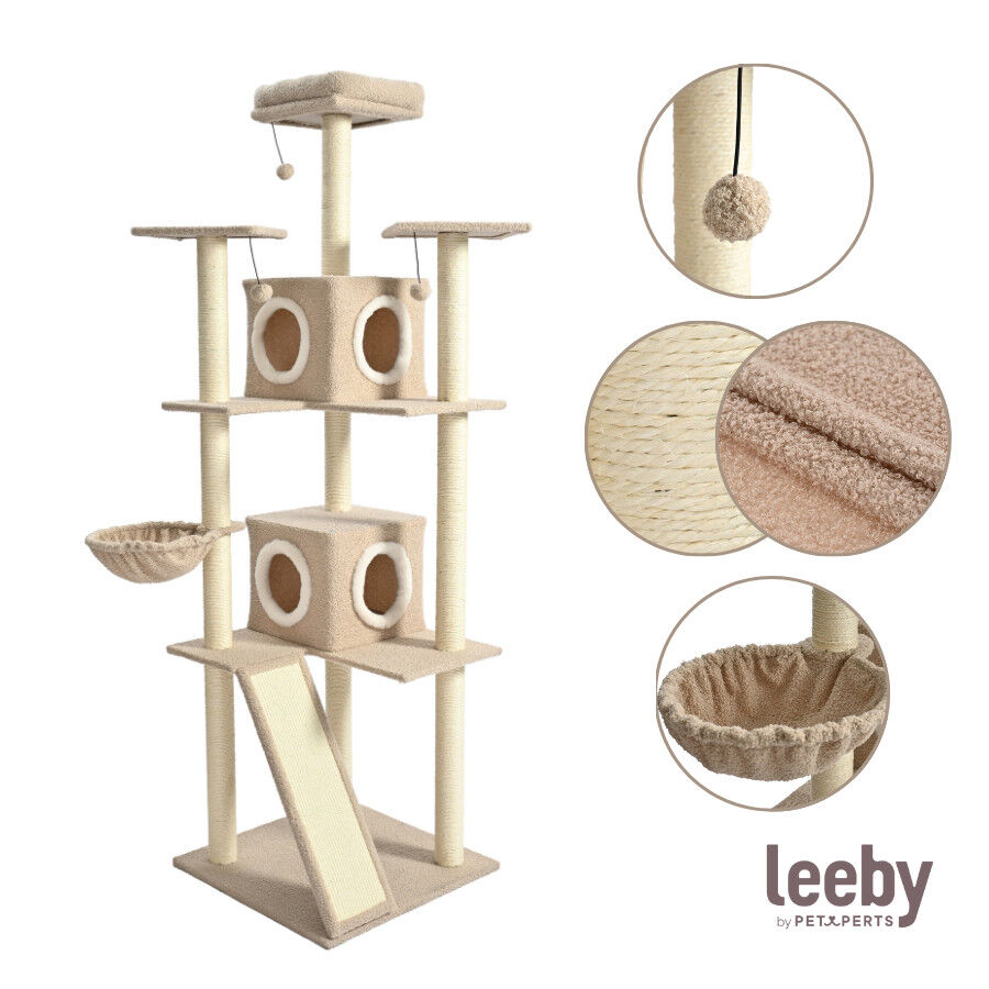 Leeby Boucle Collection &aacute;rvore arranhadora XL com camas e brinquedos para gatos, , large Imagem n&uacute;mero 8