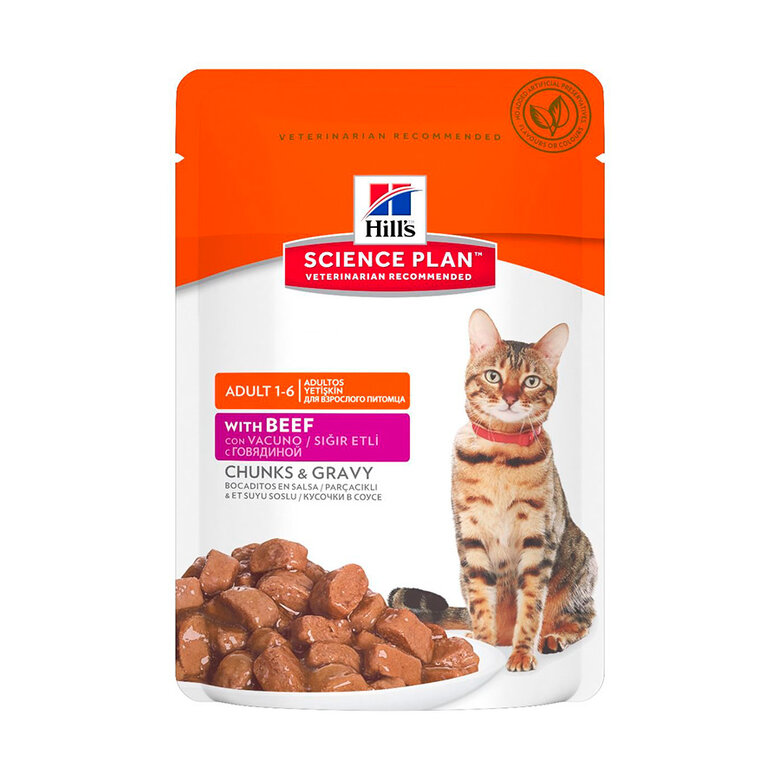 85 g Hill's Science Plan Adult Vitela Saqueta em Molho para gatos,  Imagem número 4 85 g Hill's Science Plan Adult Vitela Saqueta em Molho para gatos, , large Imagem número 4