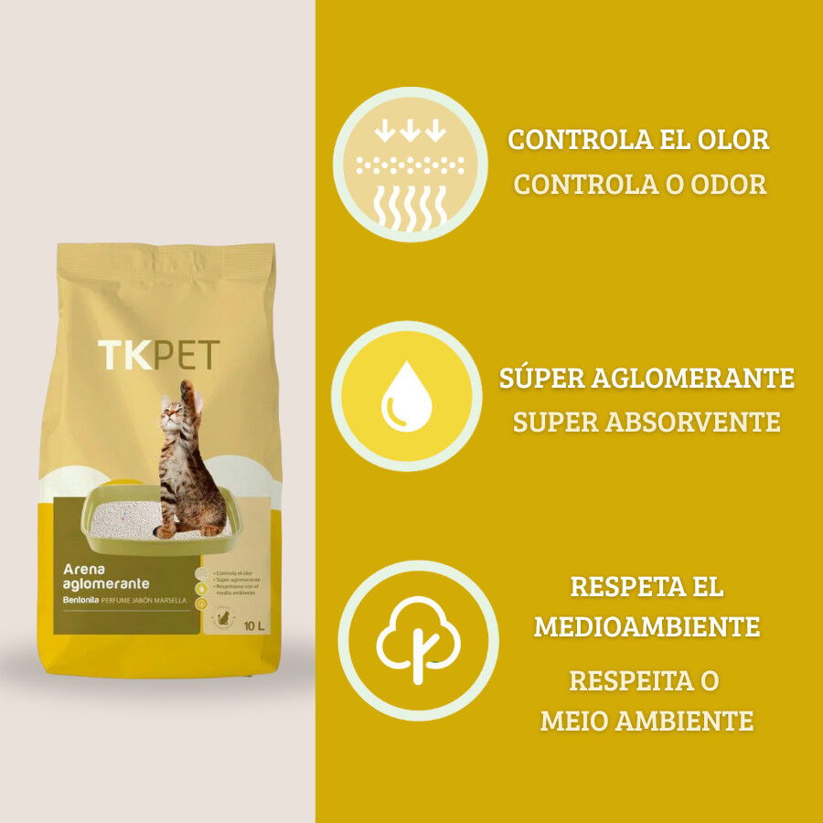 10 L TK-Pet Areia Aglomerante de Bentonite e Marselha para gatos, , large Imagem n&uacute;mero 3