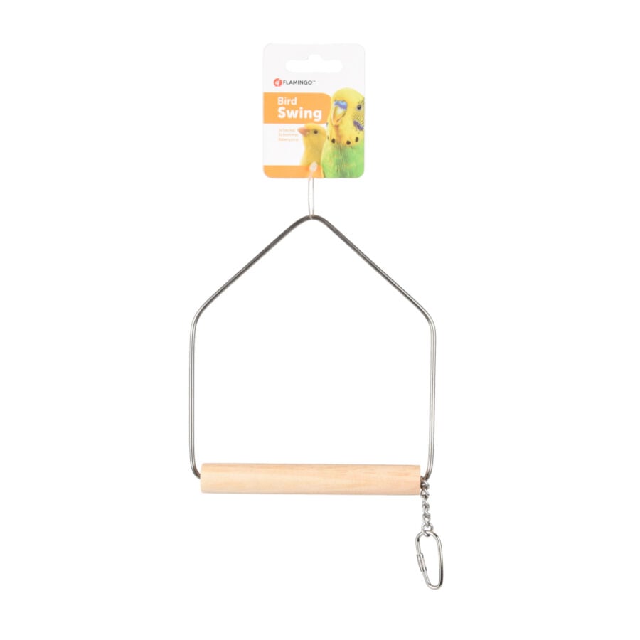 Flamingo de brinquedo de balan&ccedil;o de madeira para periquitos, , large Imagem n&uacute;mero 2