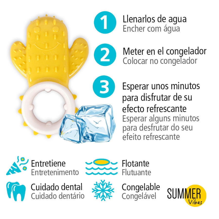 Summer Vibes Mordedor frio cacto amarelo para cachorros, , large Imagem n&uacute;mero 3