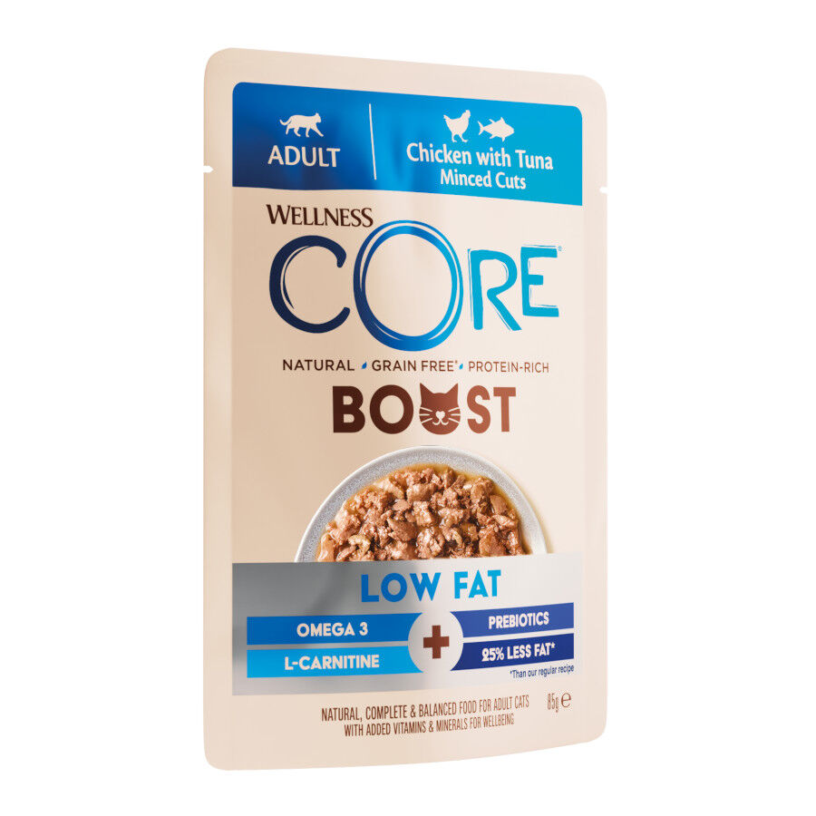 85 g Wellness Core Boost Low fat Pollo y At&uacute;n sobre para gatos, , large Imagem n&uacute;mero 2