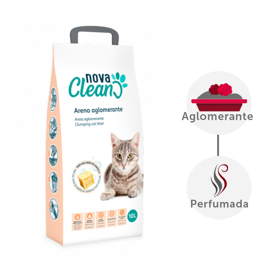 Nova Clean Lecho Aglomerante para gatos  Imagem n&uacute;mero 1