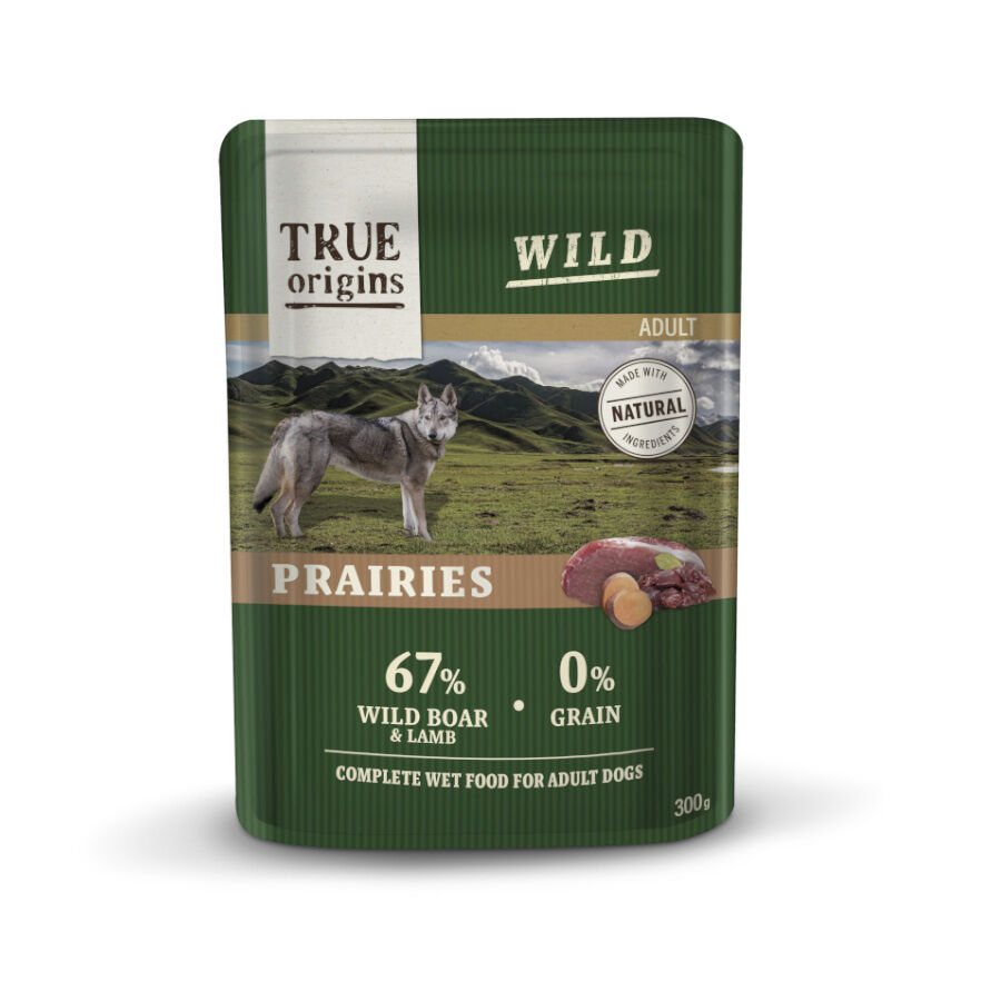 300 g True Origins Wild Praires Javali e Cordeiro saqueta para c&atilde;es, , large Imagem n&uacute;mero 1