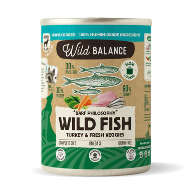 Wild Balance BARF de Peixe e Perú em lata para cães 