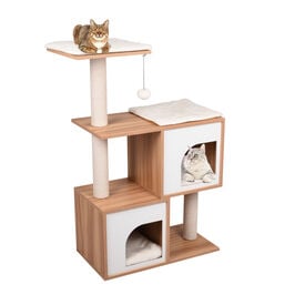 Flamingo Árvore arranhador dana bege e branco para gatos
