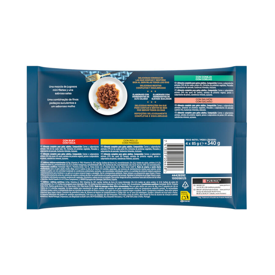 4 saquetas x 85 g Purina Gourmet Perle L&aacute;minas saquetas em molho para gatos &ndash; Pack 4, , large Imagem n&uacute;mero 6