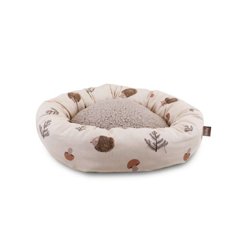 Leeby Cama Donut Antiderrapante Branca com Ouri&ccedil;os para gatos, , large Imagem n&uacute;mero 4