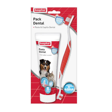 Beaphar kit dental pasta e escova para cães