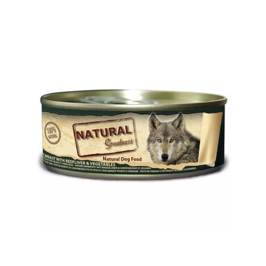 Natural Greatness Peito de Frango com Fígado de Boi e Legumes lata para cães