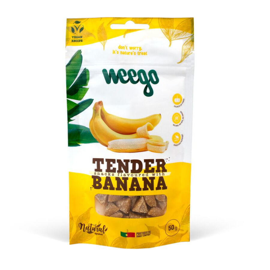 12 pacotes x 50 g Weego Snacks Tender de Banana para c&atilde;es, , large Imagem n&uacute;mero 1