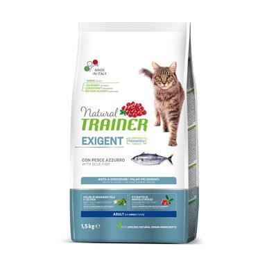 Natural Trainer Adult Exigent Peixe ração para gatos 