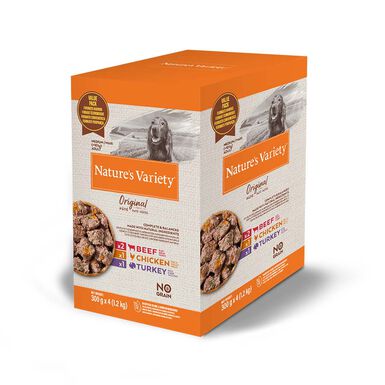 Nature's Variety Original Adult Medium Patê saquetas para cães - Multipack 4