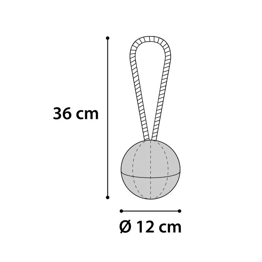 Flamingo Bola Verde com Corda para c&atilde;es , , large Imagem n&uacute;mero 2