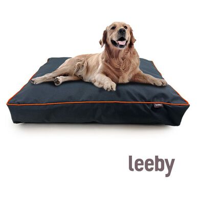 Leeby Colchão Impermeável Anti Pelos Cinzento para cães