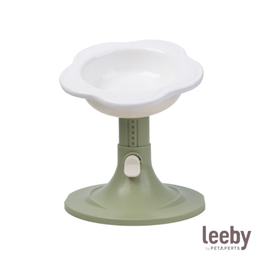 Leeby Comedouro Elevado Inclinado em Cer&acirc;mica Estilo Flor para gatos, , large Imagem n&uacute;mero 2