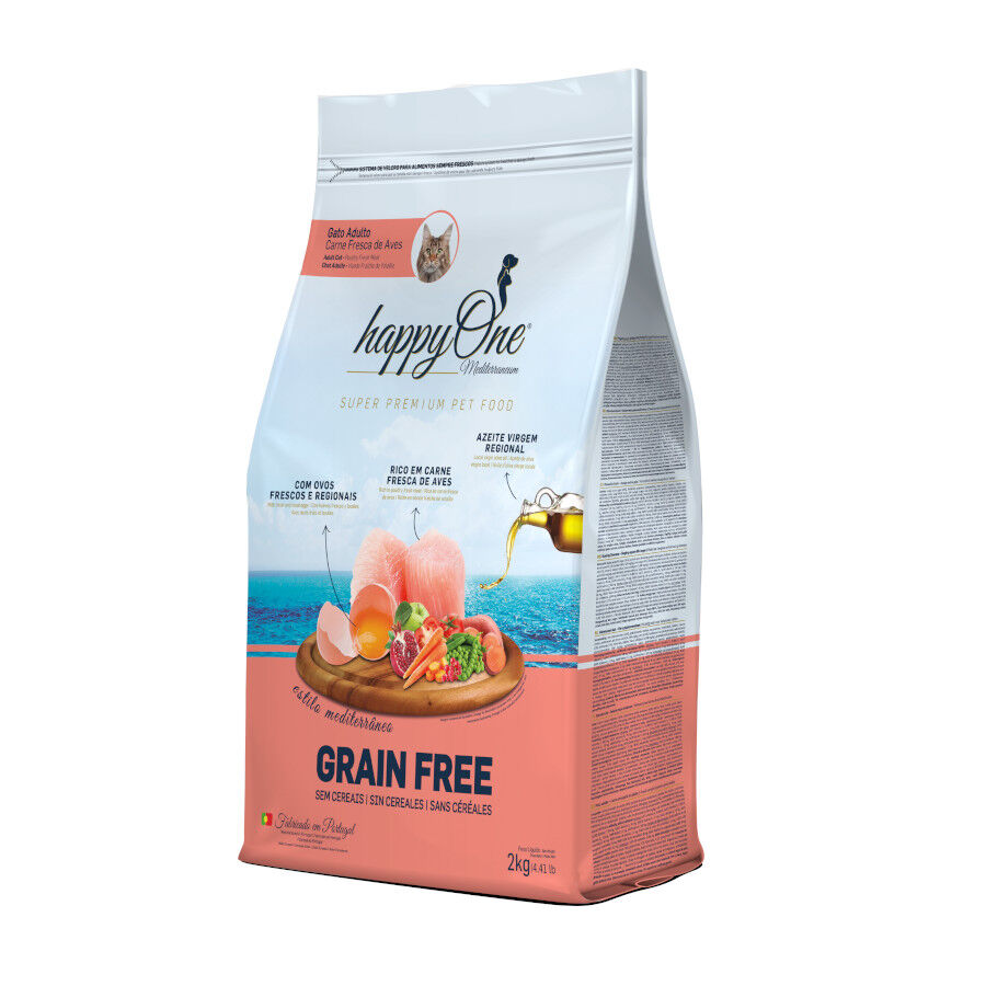 happyOne Mediterraneum Grain Free ra&ccedil;&atilde;o de carne fresca de aves para gatos  , , large Imagem n&uacute;mero 1