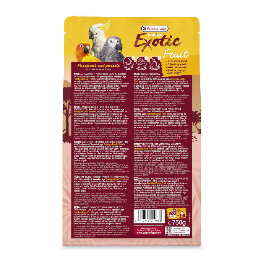 Versele-Laga Frutas comida para papagaios, , large Imagem n&uacute;mero 2