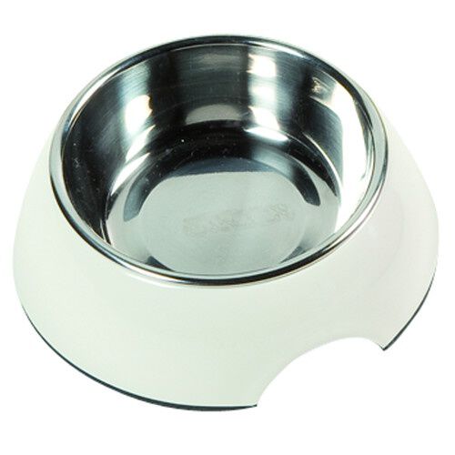 Flamingo acero inoxidable blanco comedero mascotas Imagem n&uacute;mero 1