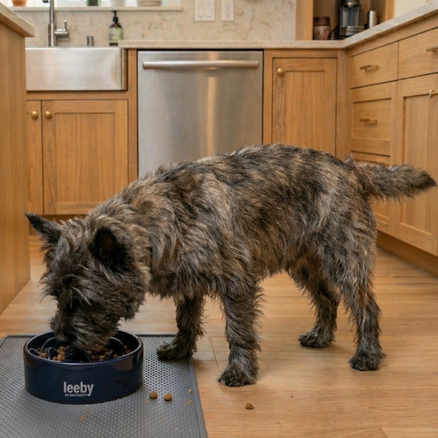 Leeby Comedouro Lento de Cer&acirc;mica Azul para c&atilde;es, , large Imagem n&uacute;mero 1