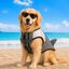 Colete salva-vidas Summer Vibes Shark para c&atilde;es, , large Indicador imagem n&uacute;mero 1