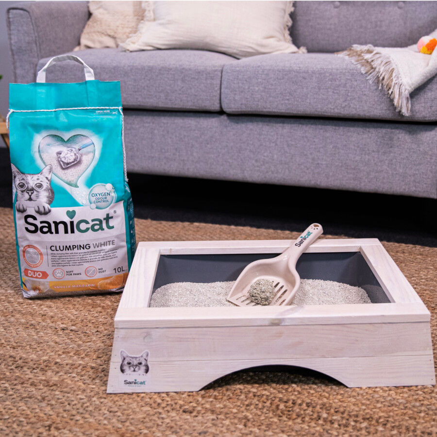 10 L Sanicat Clumping White Duo Areia Aglomerante para gatos, , large Imagem n&uacute;mero 5