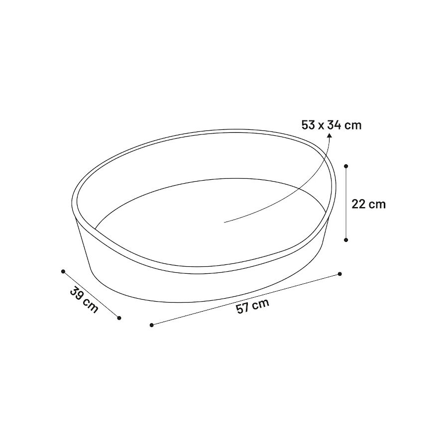 Flamingo Zizi Oval Cinzenta cama alcofa para c&atilde;es, , large Imagem n&uacute;mero 3