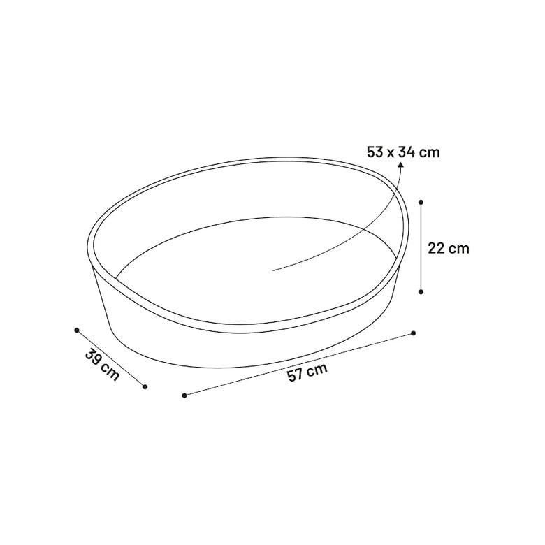 Flamingo Zizi Oval Cinzenta cama alcofa para cães,  Imagem número 3 Flamingo Zizi Oval Cinzenta cama alcofa para cães, , large Imagem número 3