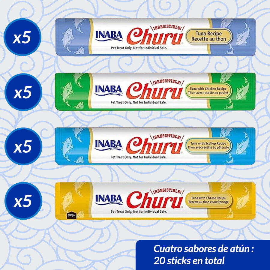 20 saquetas x 14 g Churu Variedades de Atum Snack L&iacute;quido para gatos, , large Imagem n&uacute;mero 7