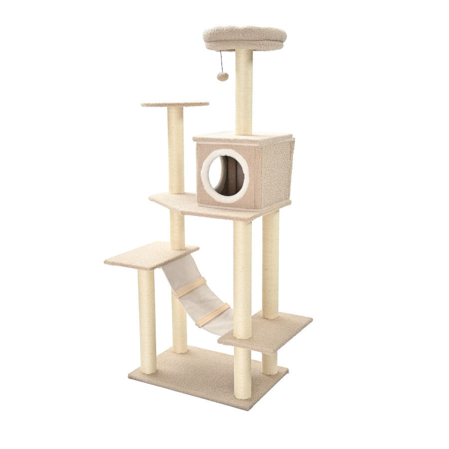 Leeby Boucle Collection &aacute;rvore arranhadora com parque para gatos, , large Imagem n&uacute;mero 1