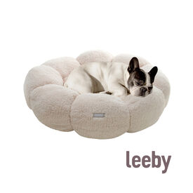 Leeby Sof&aacute; Flower Bed Bege para cachorros