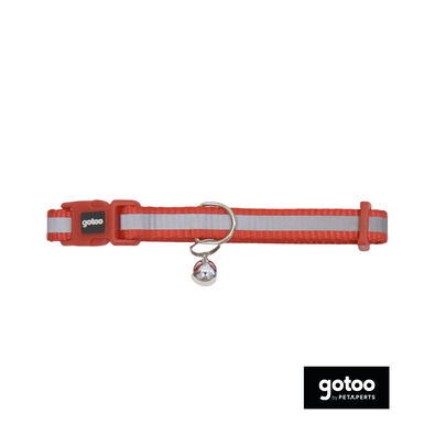 Gotoo Coleira nylon vermelha para gatos