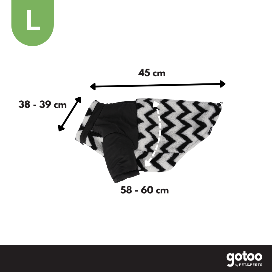 Gotoo Casaco com Padr&atilde;o Zigzag para c&atilde;es, , large Imagem n&uacute;mero 4