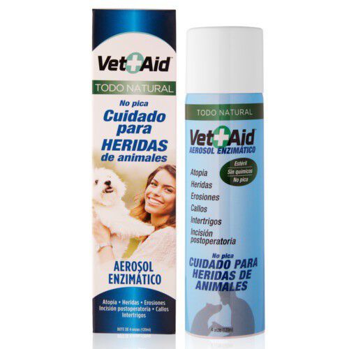 VetAid spray enzim&aacute;tico para cuidado de heridas Imagem n&uacute;mero 1