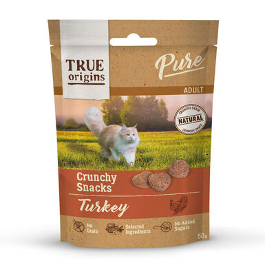 True Origins Pure Snacks Adult Crunchy de Peru para gatos