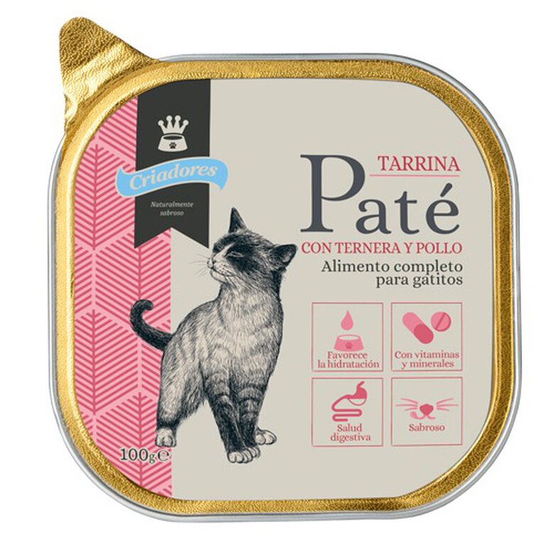 comida_gatos_criadores_tarrina_pate_ternera_pollo_desde_6_meses_CRD43968_M Imagem número 1 Criadores Tarrina Ternera y pollo paté para gatos Imagem número 1