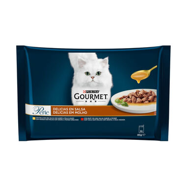 Purina Gourmet Perle Frango e Boi saquetas em molho para gatos