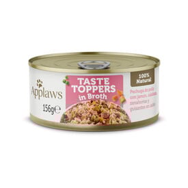 Applaws Taste Toppers Frango com Presunto e Legumes em Molho lata para cães