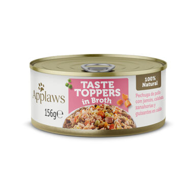 Applaws Taste Toppers Frango com Presunto e Legumes em Molho lata para cães