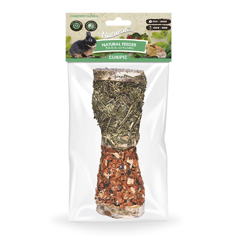 Cunipic Naturaliss Comedouro Natural com Ervas e Vegetais para coelhos,  Imagem número 1 Cunipic Naturaliss Comedouro Natural com Ervas e Vegetais para coelhos, , large Imagem número 1