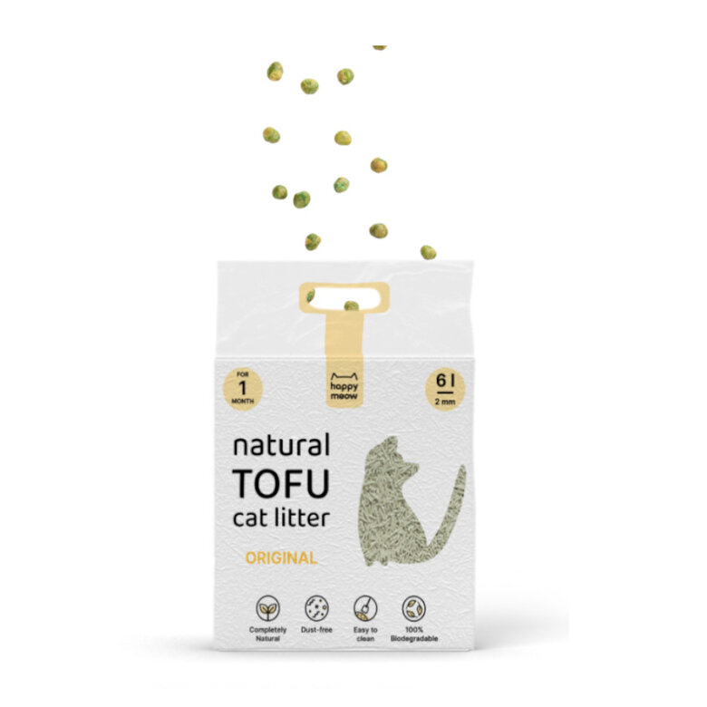 6 L Happy Meow Natural Tofu Aglomerante Original para gatos,  Imagem número 3 6 L Happy Meow Natural Tofu Aglomerante Original para gatos, , large Imagem número 3