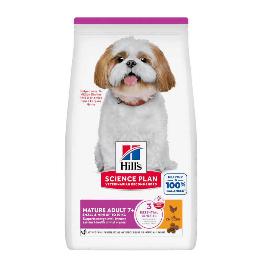 3 kg Hill's Science Plan Mature Adult Small Y Mini Frango ra&ccedil;&atilde;o para c&atilde;es, , large Imagem n&uacute;mero 1