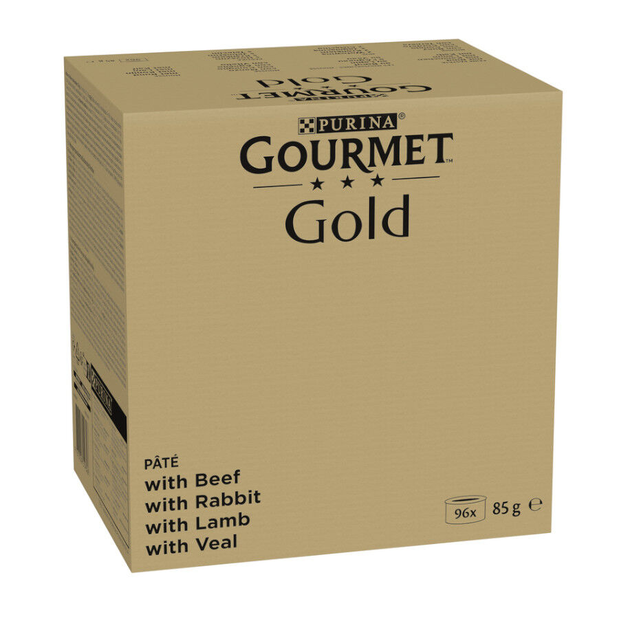 96 latas x 85 g Gourmet Gold Mousse Alimento h&uacute;mido de sabores variados em lata para gatos, , large Imagem n&uacute;mero 1